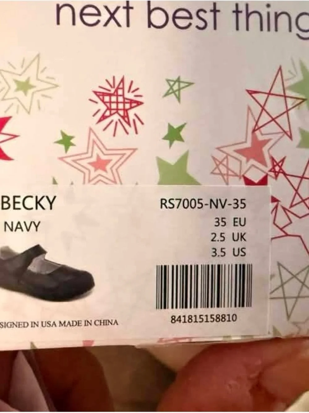 pediped Navy Mary Jane Hook-and-Loop School Shoes